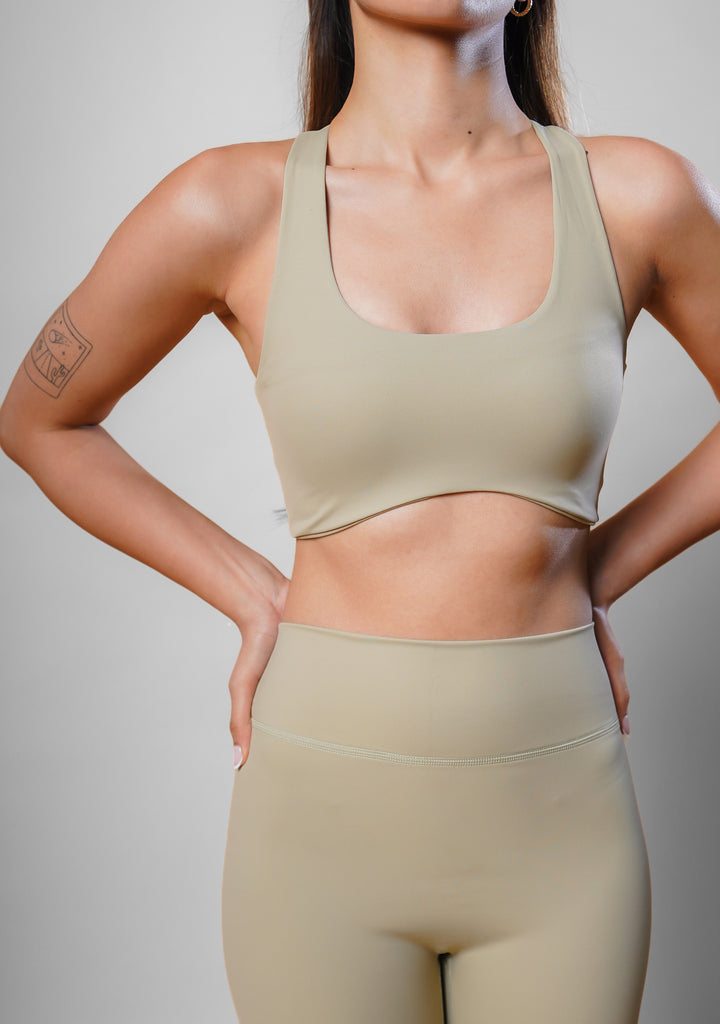 Sports Bra - Matcha Cream