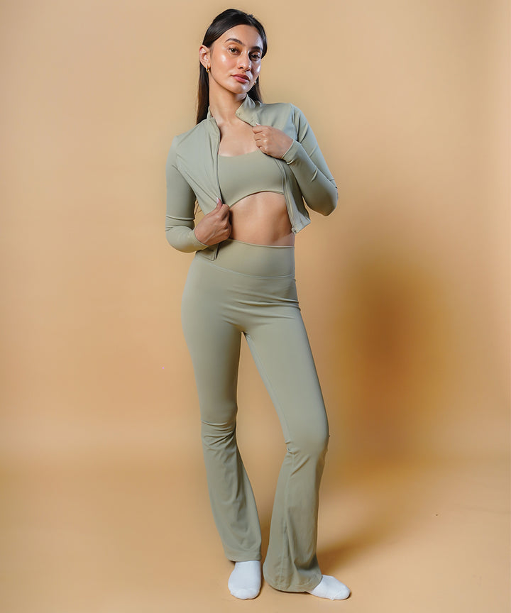 Flare Pant - Matcha Cream